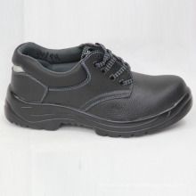 Todos os Black Safety Shoes (PU sola couro genuíno). Sapatos de trabalho
